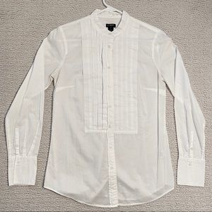 J Crew White Tuxedo Button Down Shirt